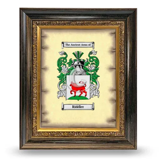 Riddler Coat of Arms Framed - Heirloom