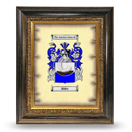 Rider Coat of Arms Framed - Heirloom