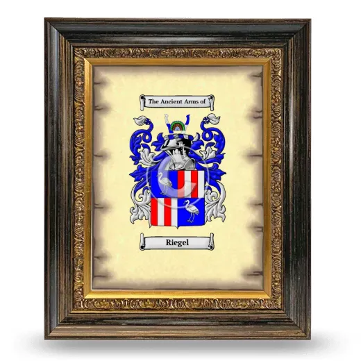 Riegel Coat of Arms Framed - Heirloom