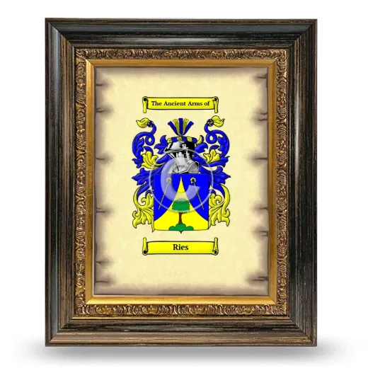Ries Coat of Arms Framed - Heirloom