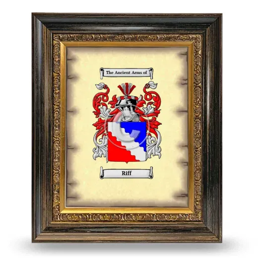 Riff Coat of Arms Framed - Heirloom