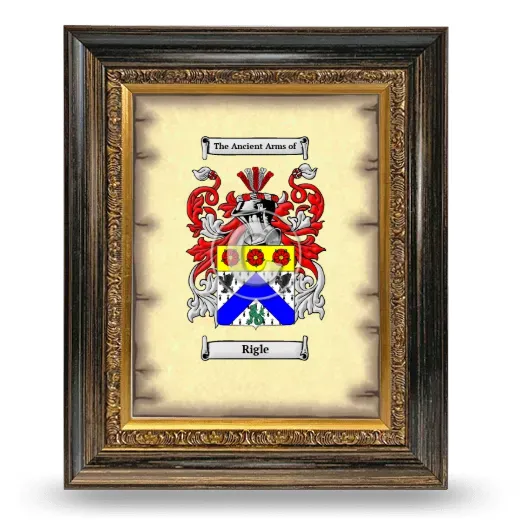 Rigle Coat of Arms Framed - Heirloom