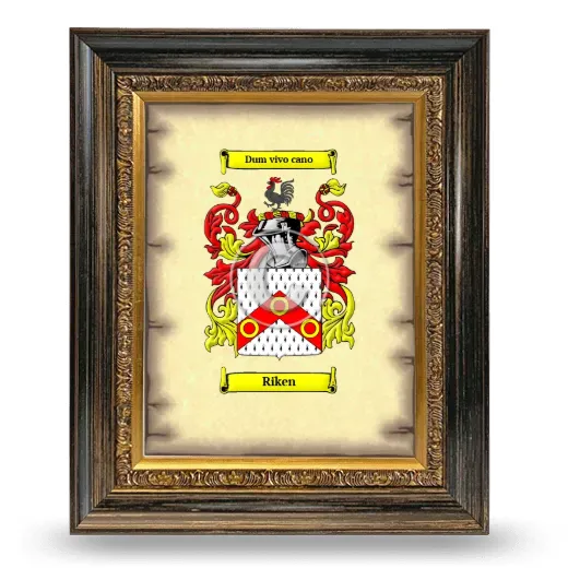 Riken Coat of Arms Framed - Heirloom