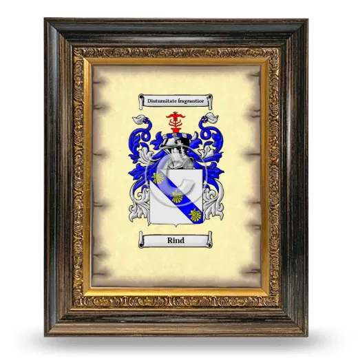 Rind Coat of Arms Framed - Heirloom