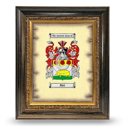 Risi Coat of Arms Framed - Heirloom