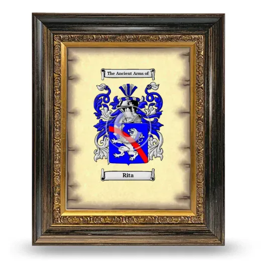 Rita Coat of Arms Framed - Heirloom