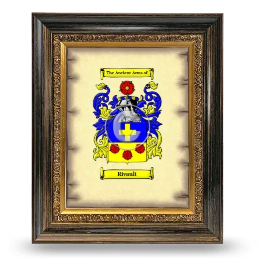 Rivault Coat of Arms Framed - Heirloom