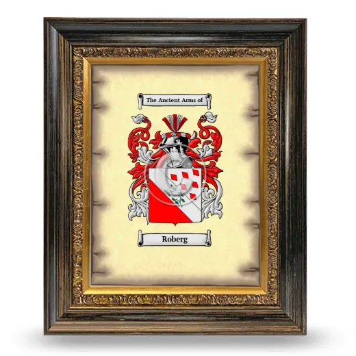 Roberg Coat of Arms Framed - Heirloom