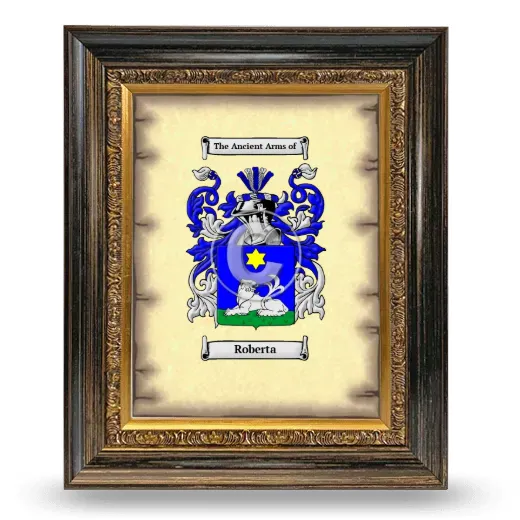 Roberta Coat of Arms Framed - Heirloom