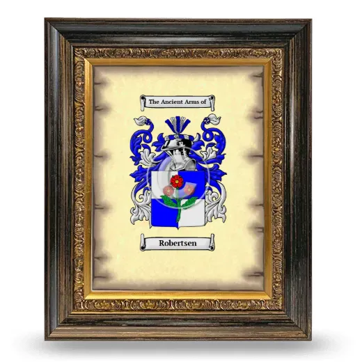 Robertsen Coat of Arms Framed - Heirloom