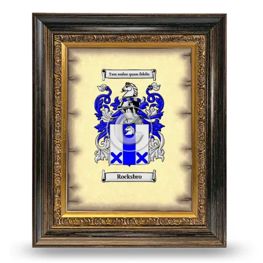 Rocksbro Coat of Arms Framed - Heirloom