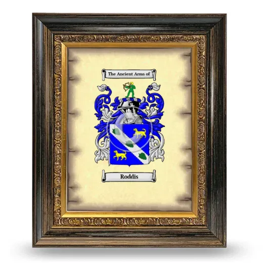 Roddis Coat of Arms Framed - Heirloom