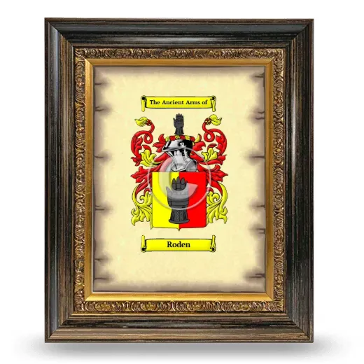 Roden Coat of Arms Framed - Heirloom