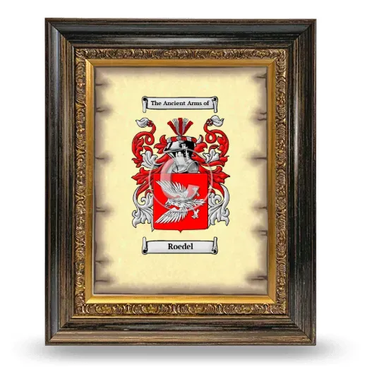 Roedel Coat of Arms Framed - Heirloom