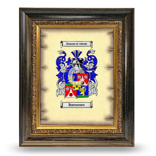 Roessener Coat of Arms Framed - Heirloom
