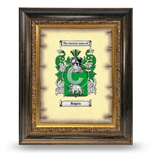 Rogan Coat of Arms Framed - Heirloom