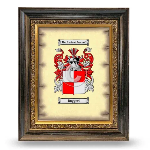 Roggeri Coat of Arms Framed - Heirloom