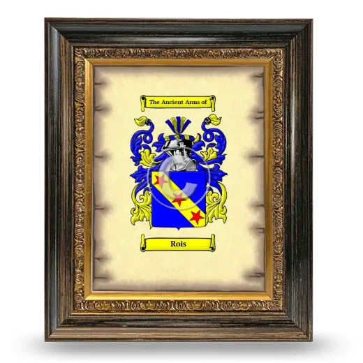 Rois Coat of Arms Framed - Heirloom