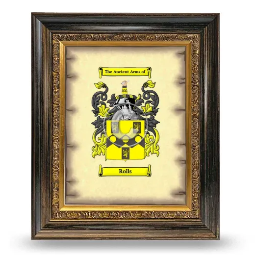 Rolls Coat of Arms Framed - Heirloom