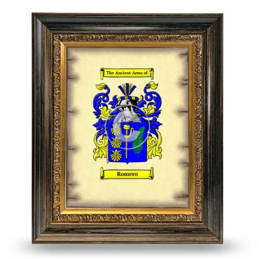 Romero Coat of Arms Framed - Heirloom