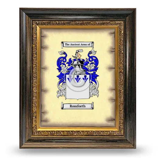 Romforth Coat of Arms Framed - Heirloom