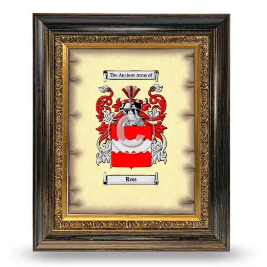 Ron Coat of Arms Framed - Heirloom