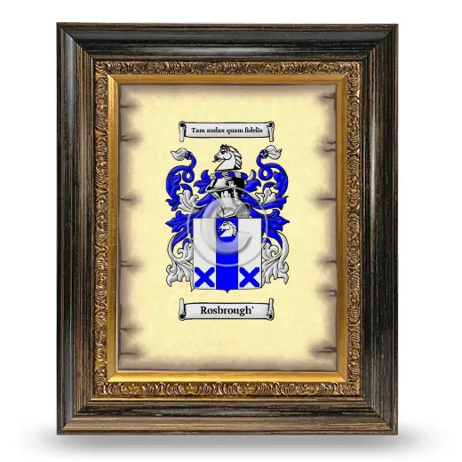 Rosbrough' Coat of Arms Framed - Heirloom
