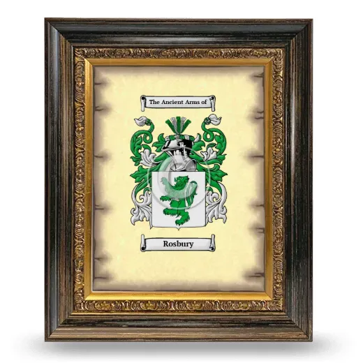 Rosbury Coat of Arms Framed - Heirloom
