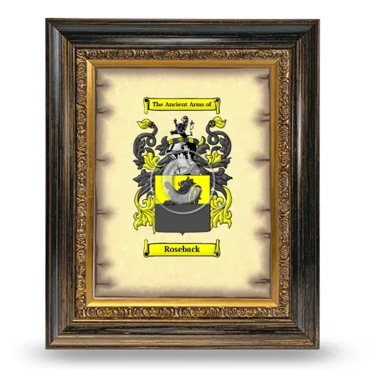 Roseback Coat of Arms Framed - Heirloom