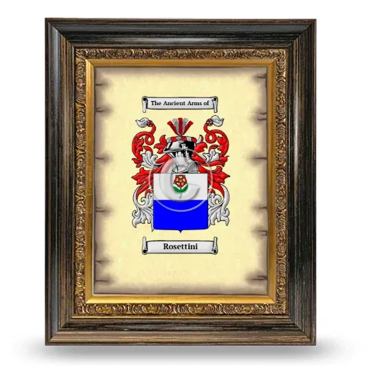 Rosettini Coat of Arms Framed - Heirloom