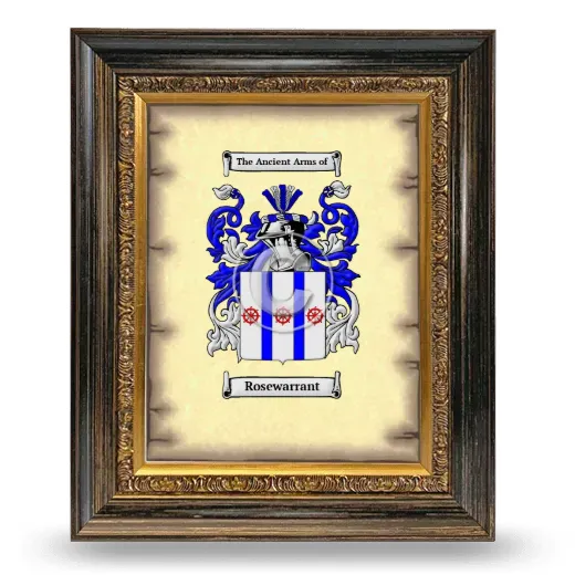 Rosewarrant Coat of Arms Framed - Heirloom