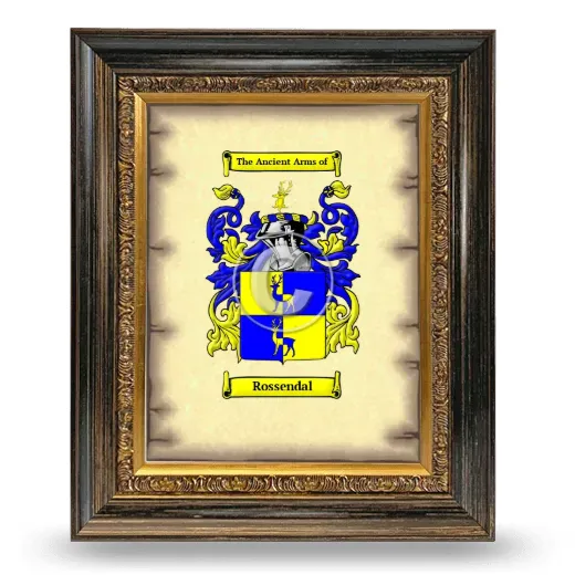 Rossendal Coat of Arms Framed - Heirloom