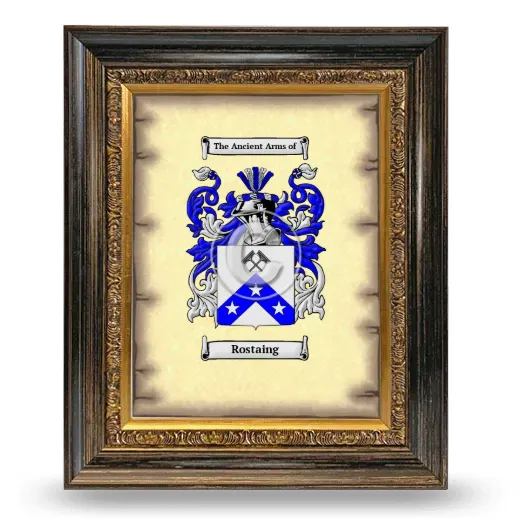 Rostaing Coat of Arms Framed - Heirloom