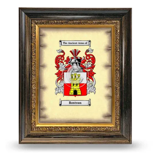 Rostran Coat of Arms Framed - Heirloom