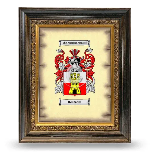 Rostrom Coat of Arms Framed - Heirloom