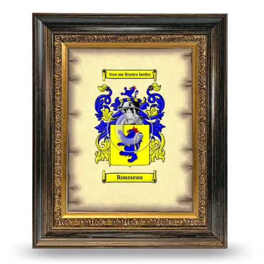 Rousseau Coat of Arms Framed - Heirloom