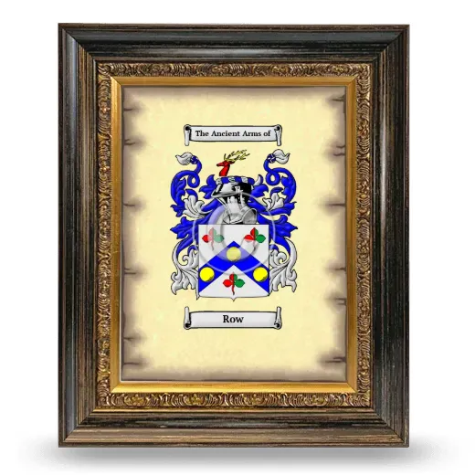 Row Coat of Arms Framed - Heirloom
