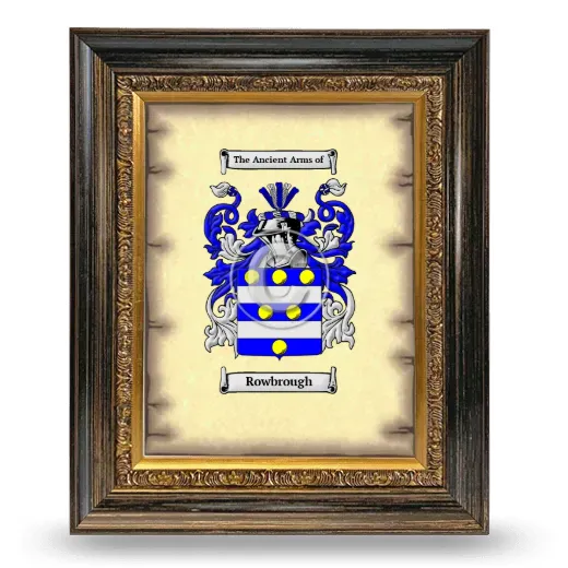Rowbrough Coat of Arms Framed - Heirloom
