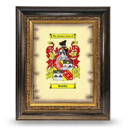 Rowley Coat of Arms Framed - Heirloom