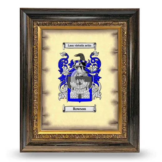 Rowson Coat of Arms Framed - Heirloom
