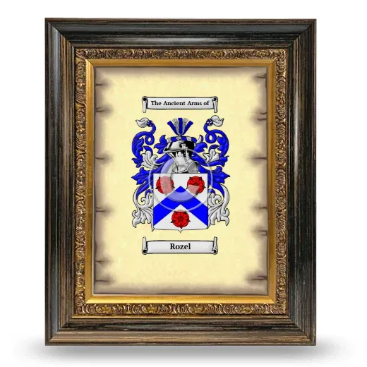 Rozel Coat of Arms Framed - Heirloom