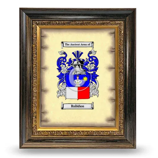 Rubiños Coat of Arms Framed - Heirloom
