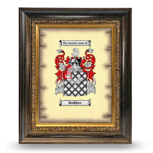Ruddyer Coat of Arms Framed - Heirloom