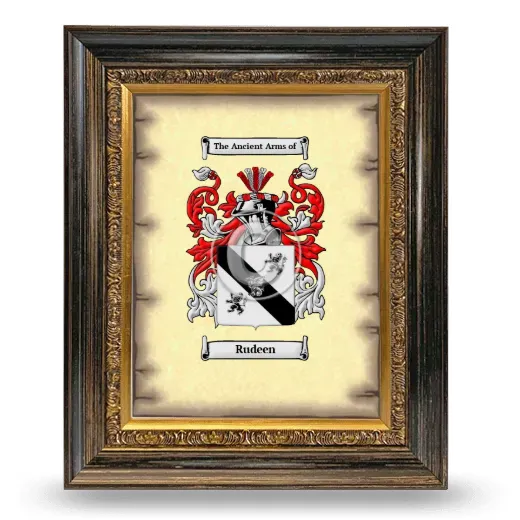 Rudeen Coat of Arms Framed - Heirloom