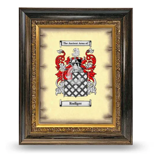 Rudiger Coat of Arms Framed - Heirloom