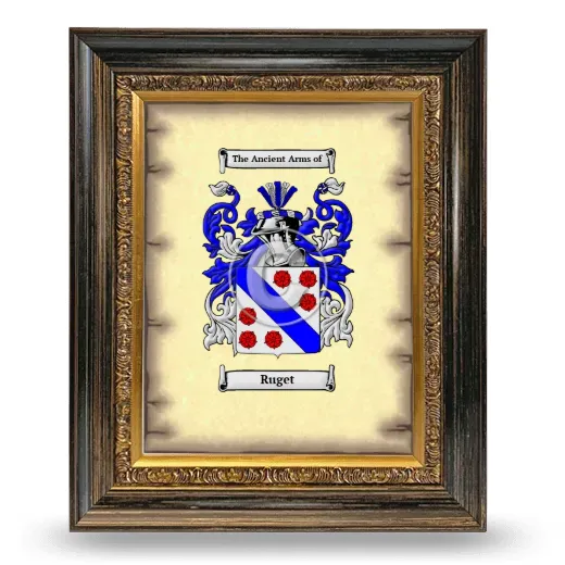 Ruget Coat of Arms Framed - Heirloom