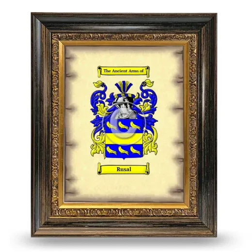 Rusal Coat of Arms Framed - Heirloom