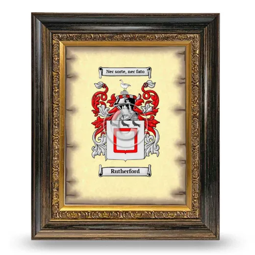 Rutherford Coat of Arms Framed - Heirloom