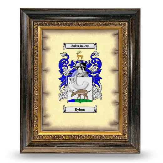 Rybon Coat of Arms Framed - Heirloom