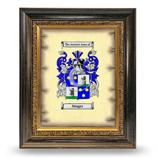 Sänger Coat of Arms Framed - Heirloom